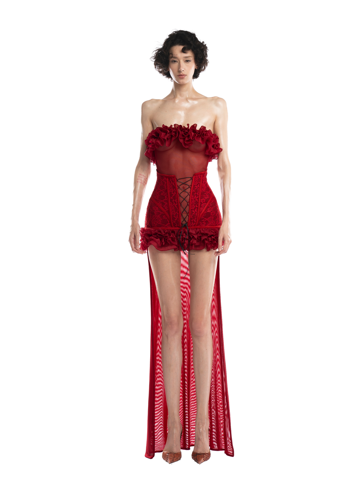 Belinda Dress - Red by Huelleyrose