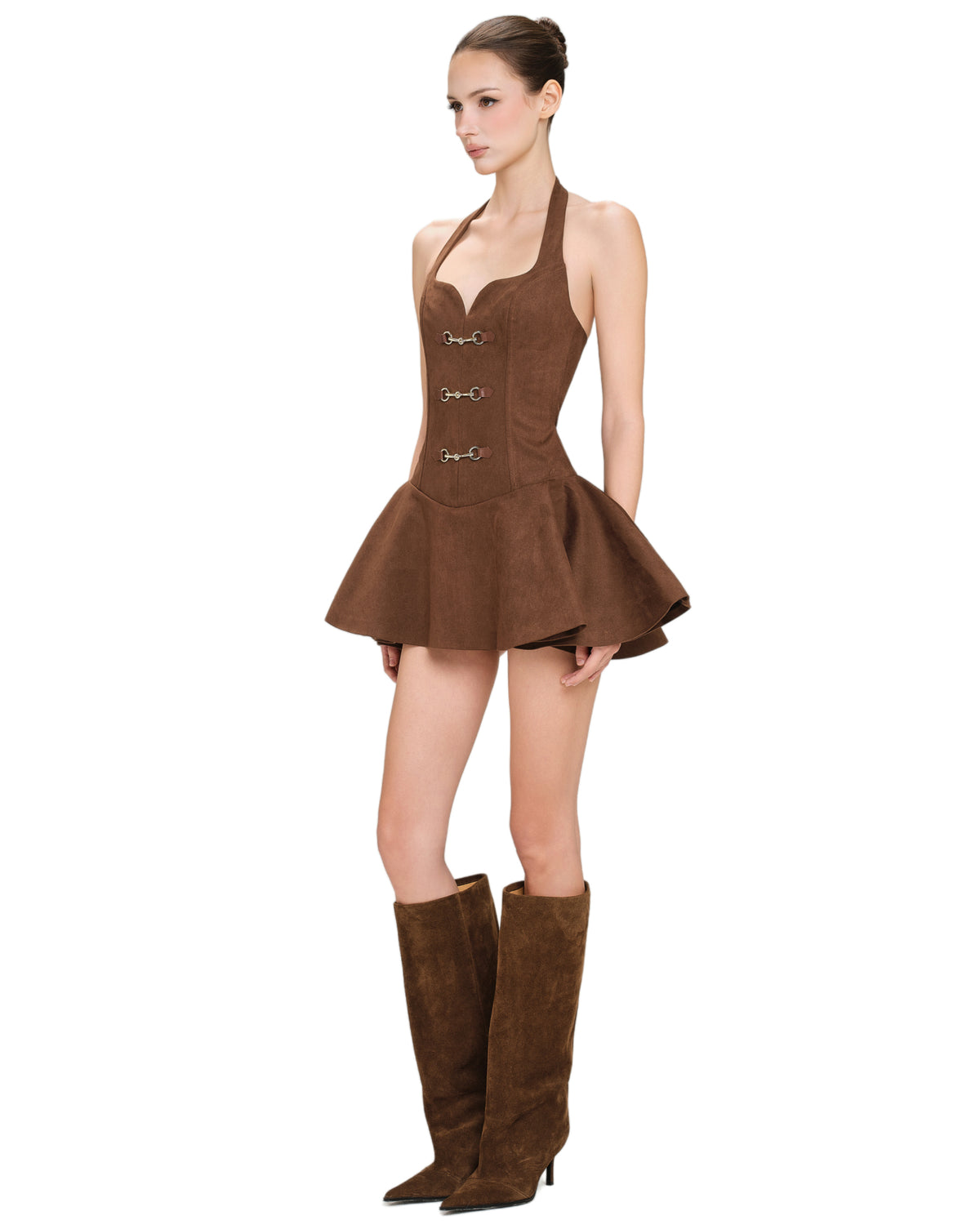 Donna Dress (Brown) by LSOUL