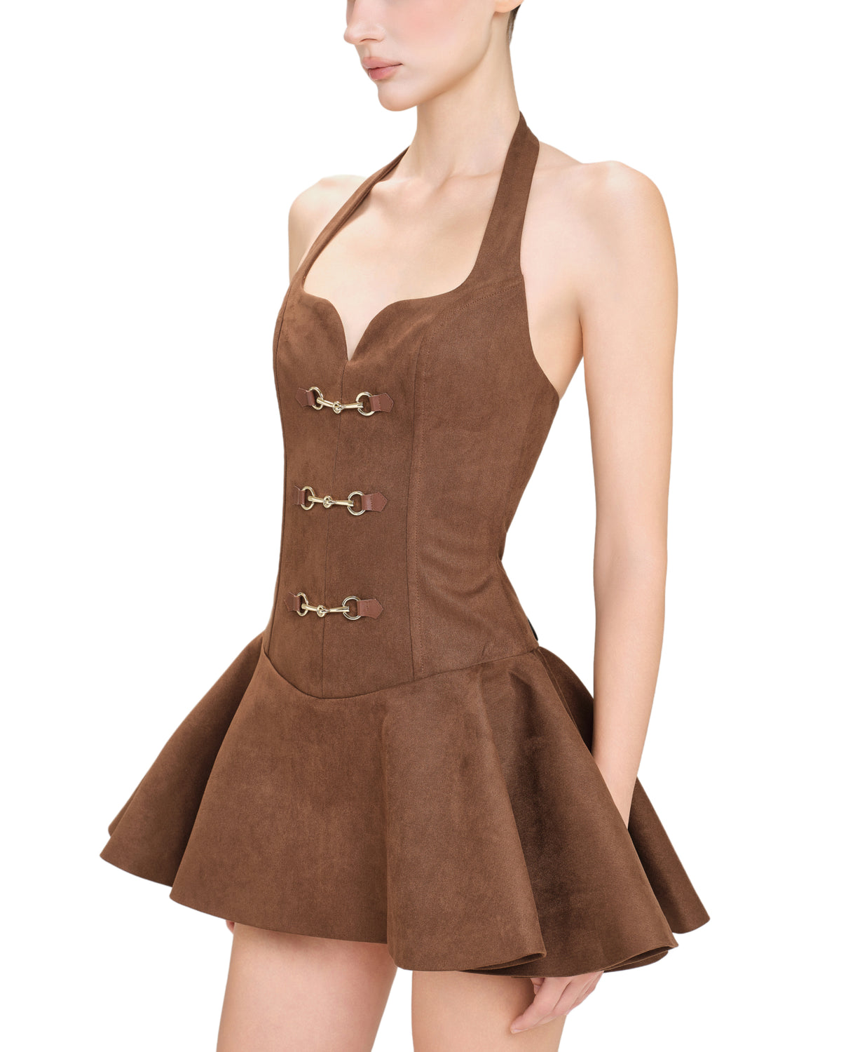 Donna Dress (Brown) by LSOUL