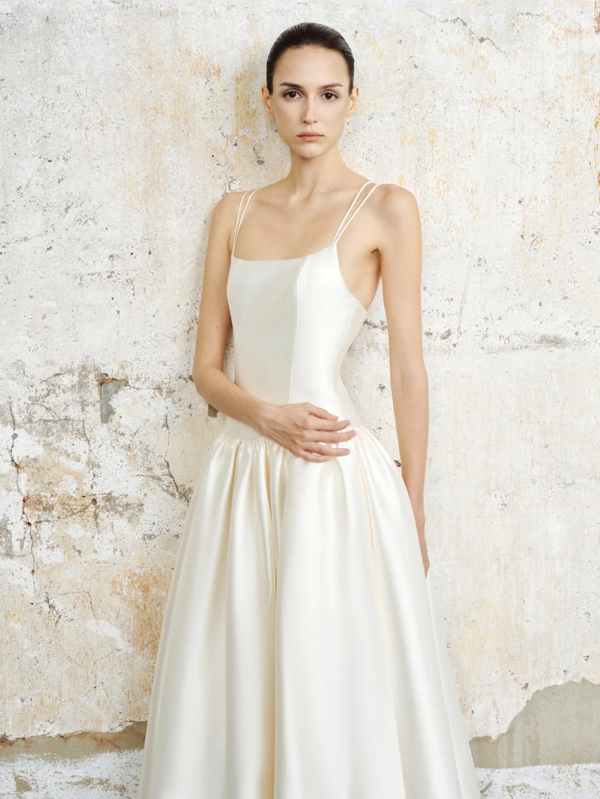 Elena Taffeta Basque Dress by COCOSIN
