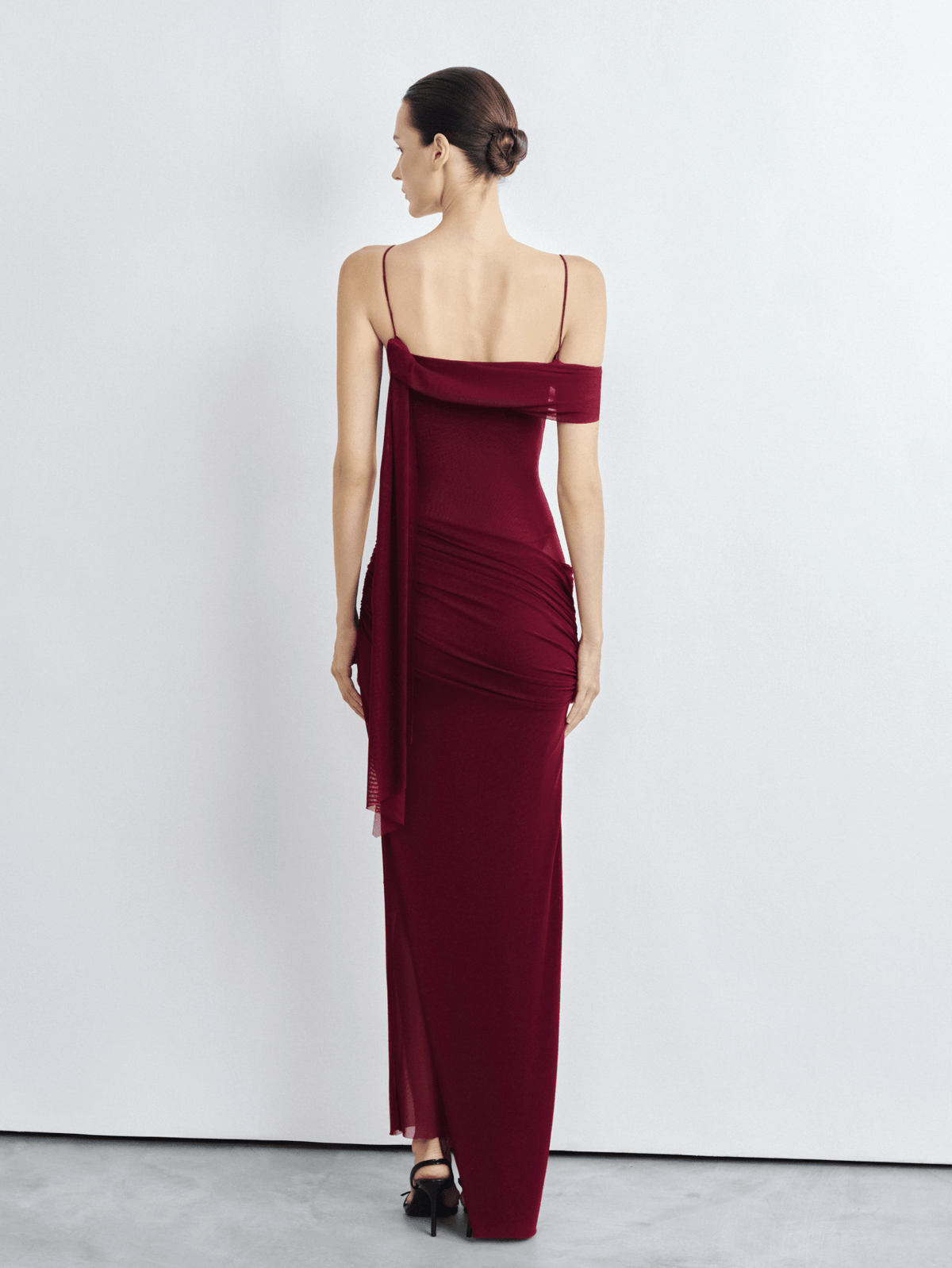 Elysia Asymmetric Mesh Dress by COCOSIN