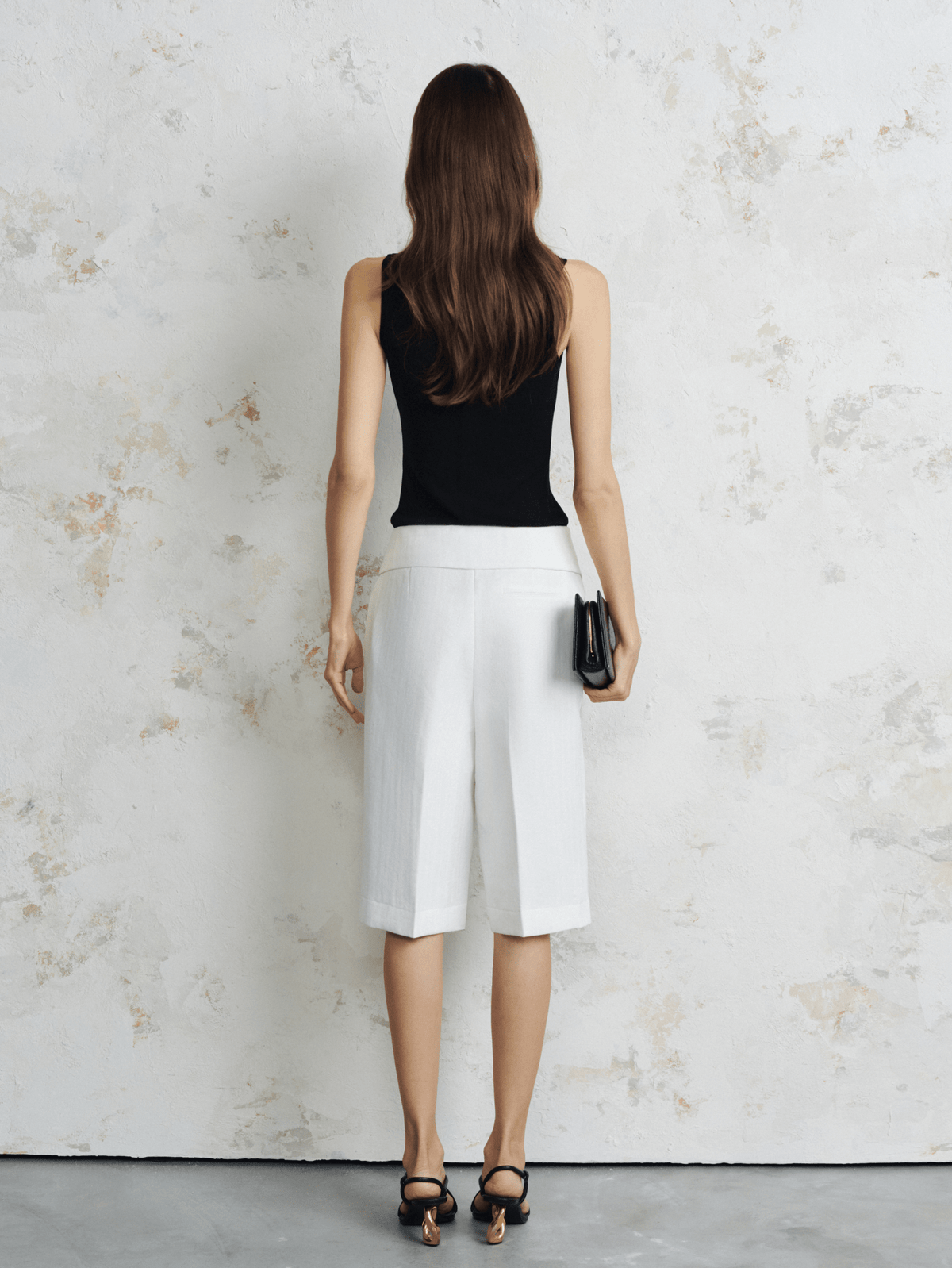 Fold-Over Bermuda Shorts by COCOSIN