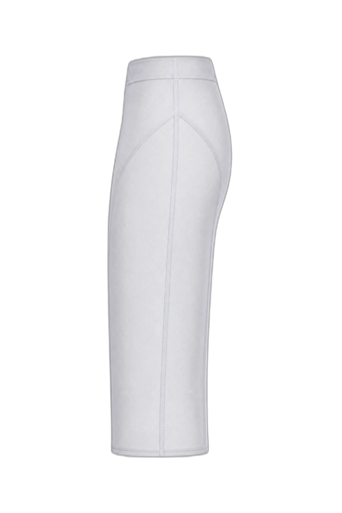 AUBREY MIDI SKIRT (GREY), profile view