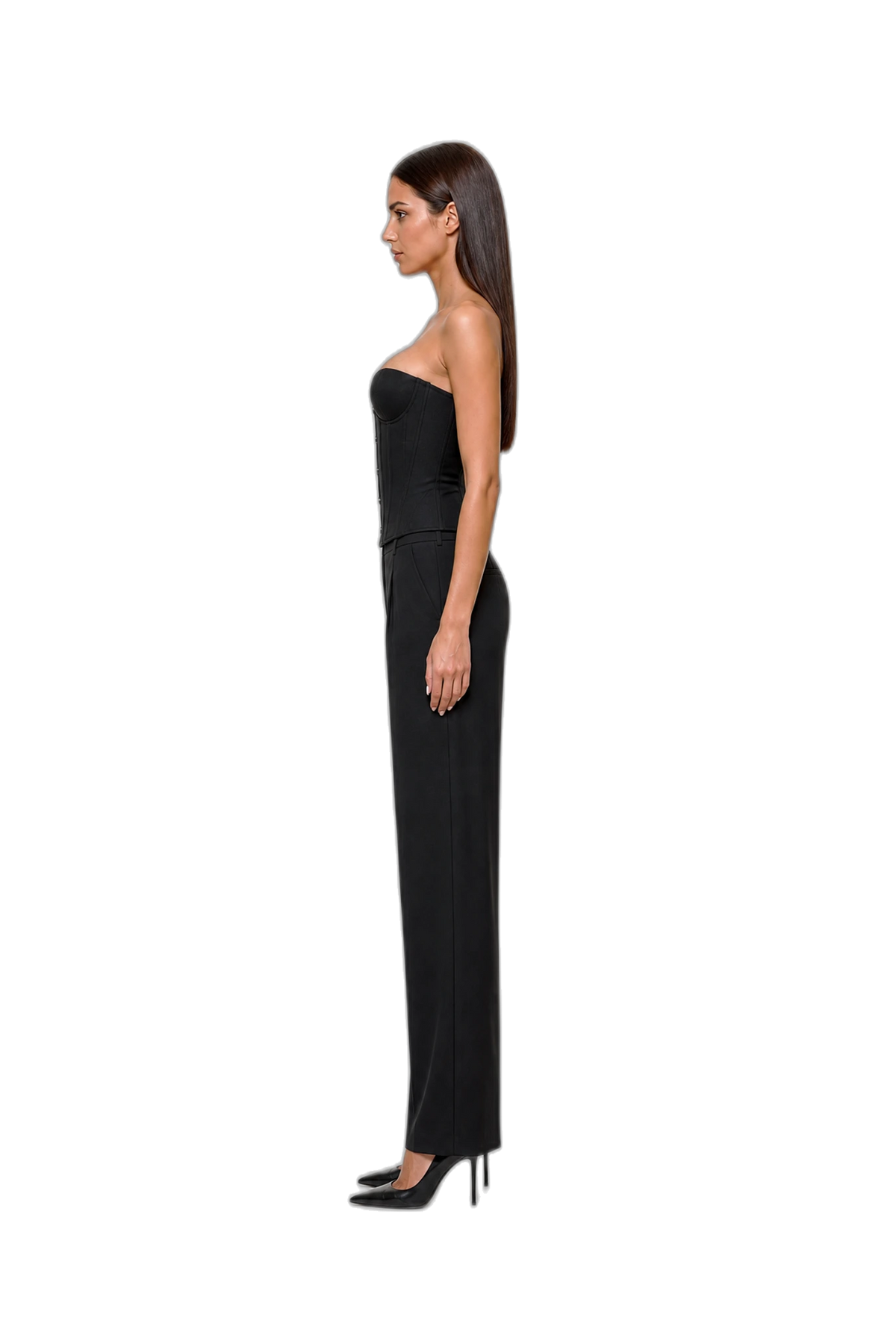 CAMERON CORSET (BLACK), profile view