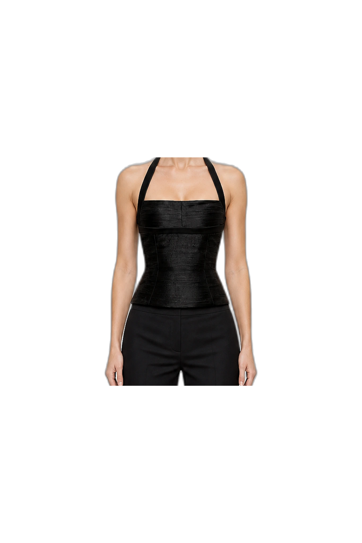CHANTEL CORSET TOP (BLACK), detail view