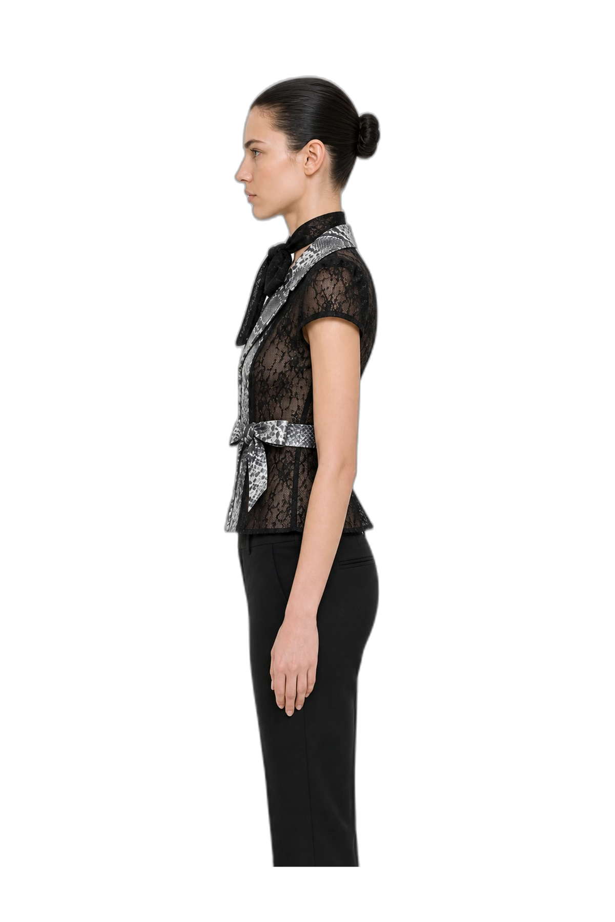 ELLE SHIRT (BLACK), profile view
