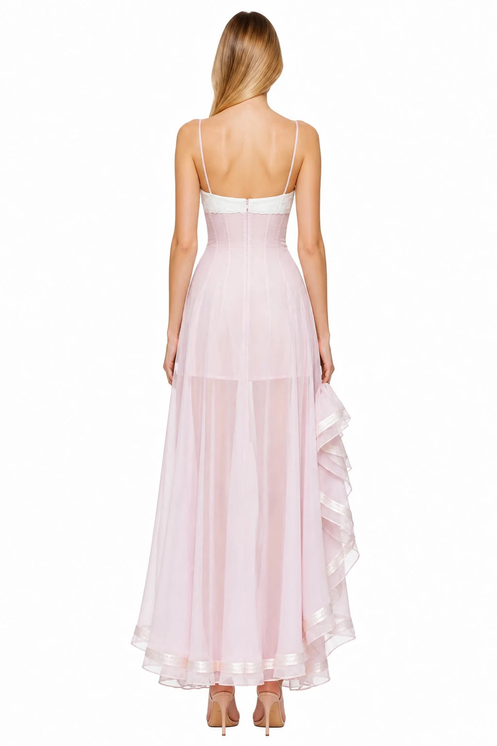 LIANE DRESS - PINK, back view