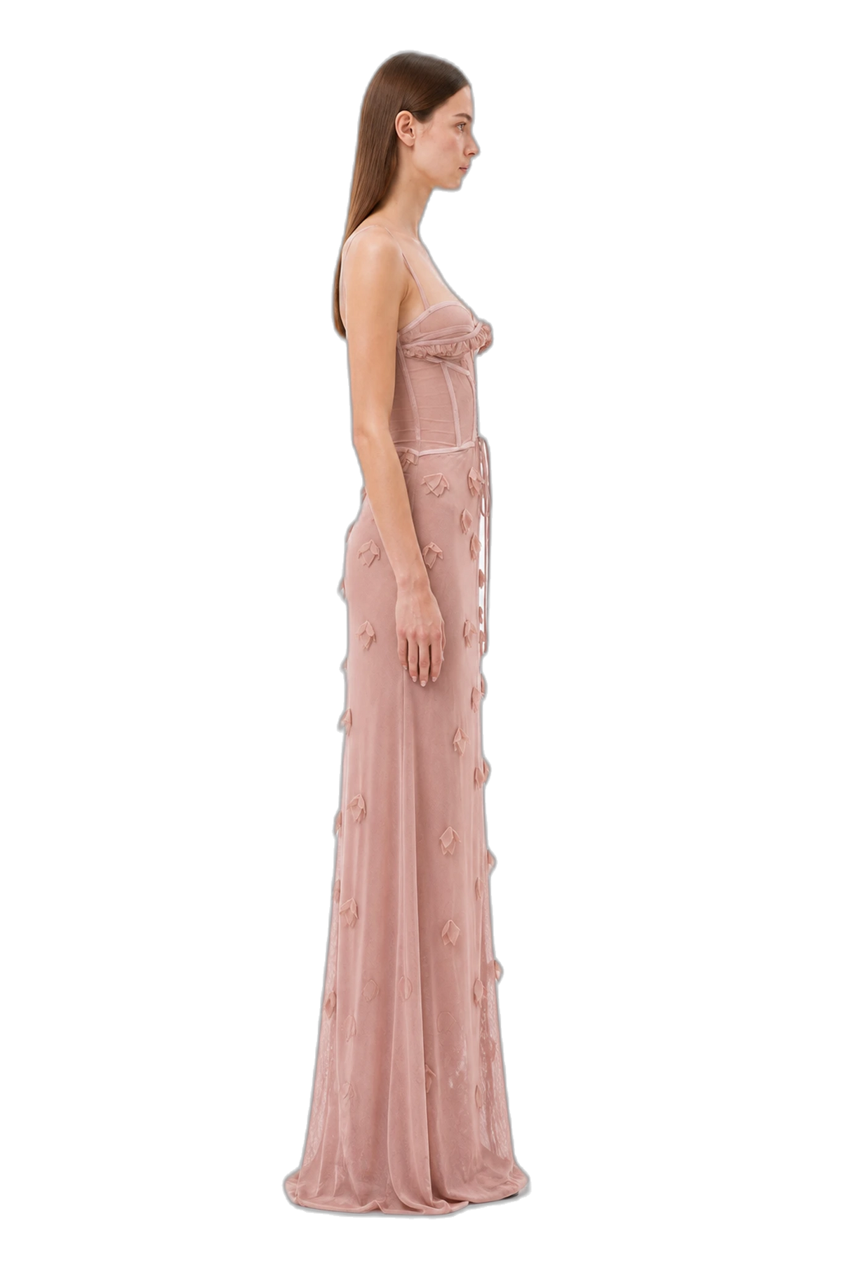 Isla Dress - Pink, profile view