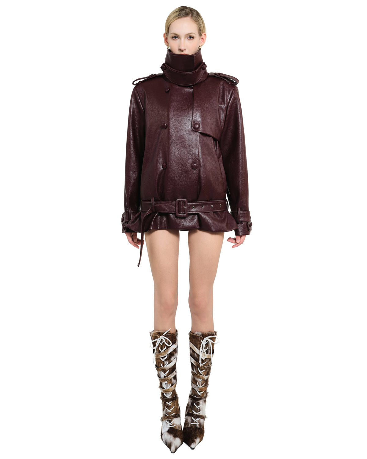 Kourney Jacket (Wine) by LSOUL