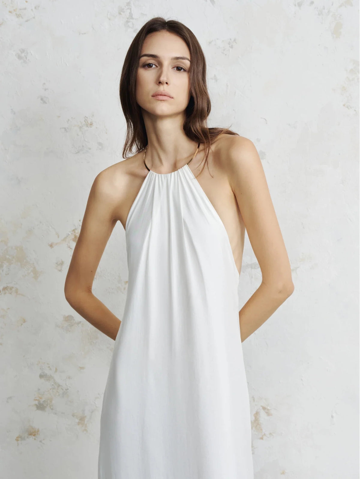 Lyra Fringe Satin Maxi Dress by COCOSIN