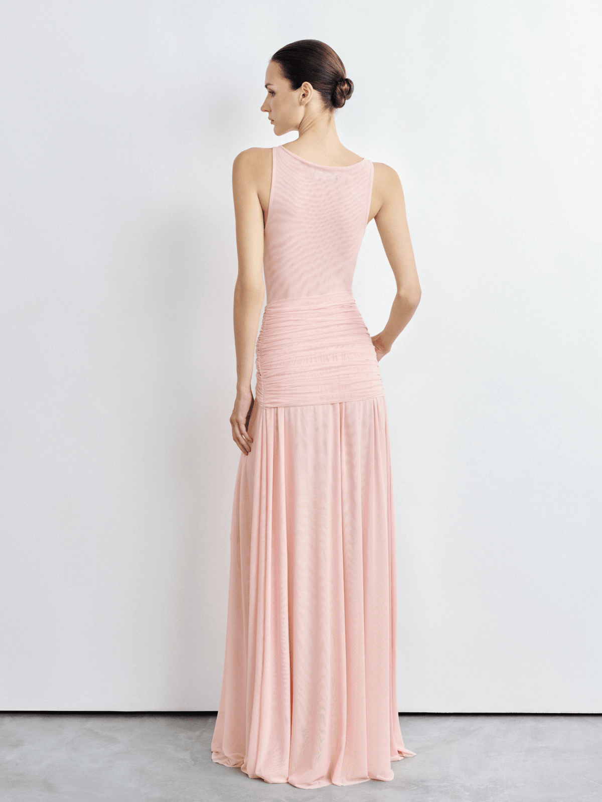 Mesh Twist Waist Maxi Dress by COCOSIN