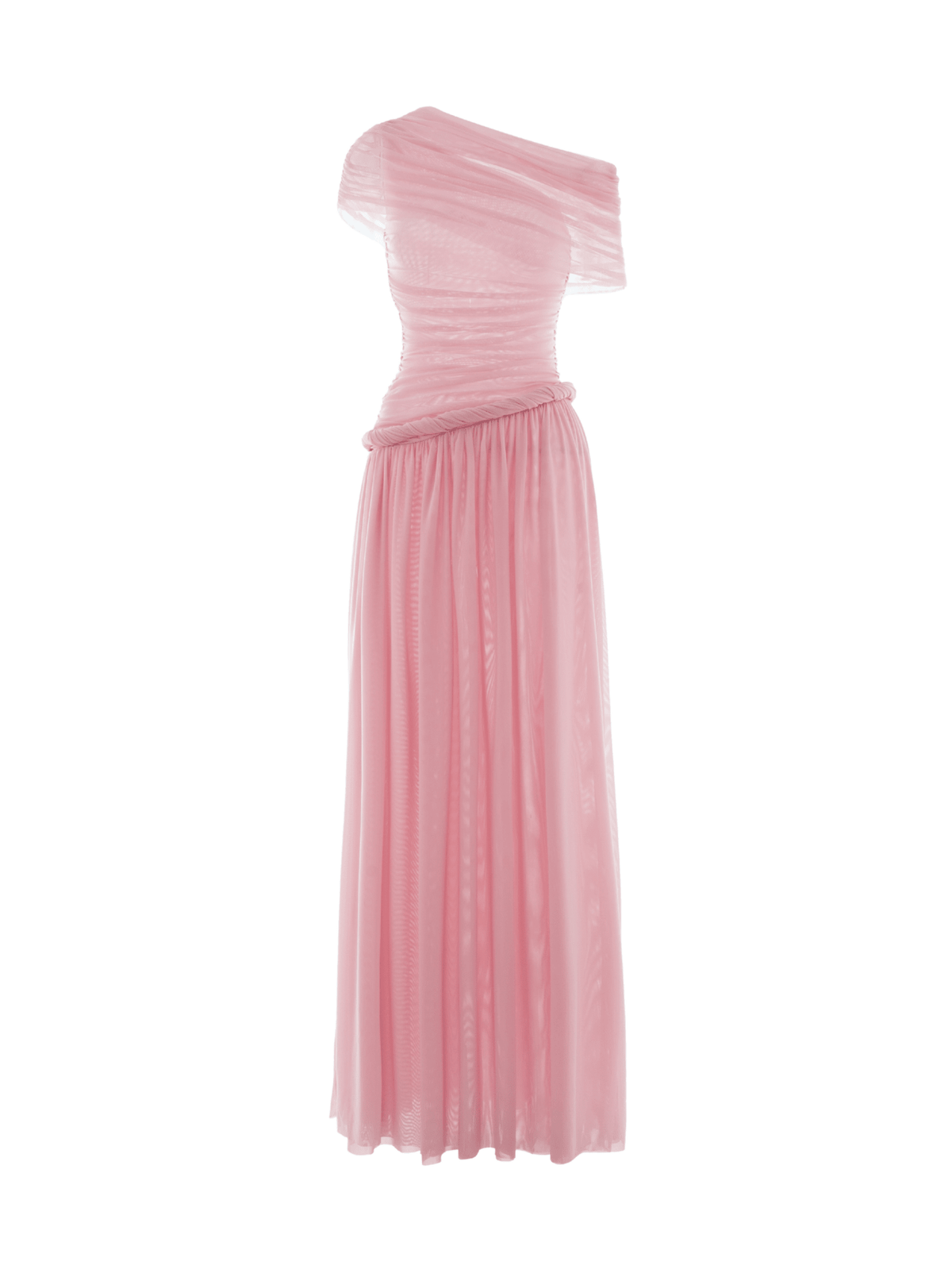 Off-Shoulder Draped Maxi Dress by COCOSIN