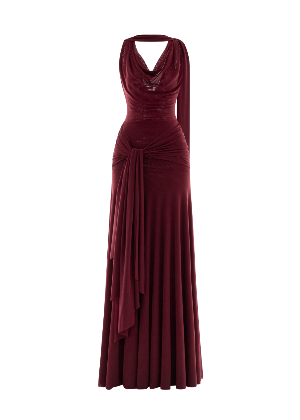 The Solène Drape Maxi Dress by COCOSIN