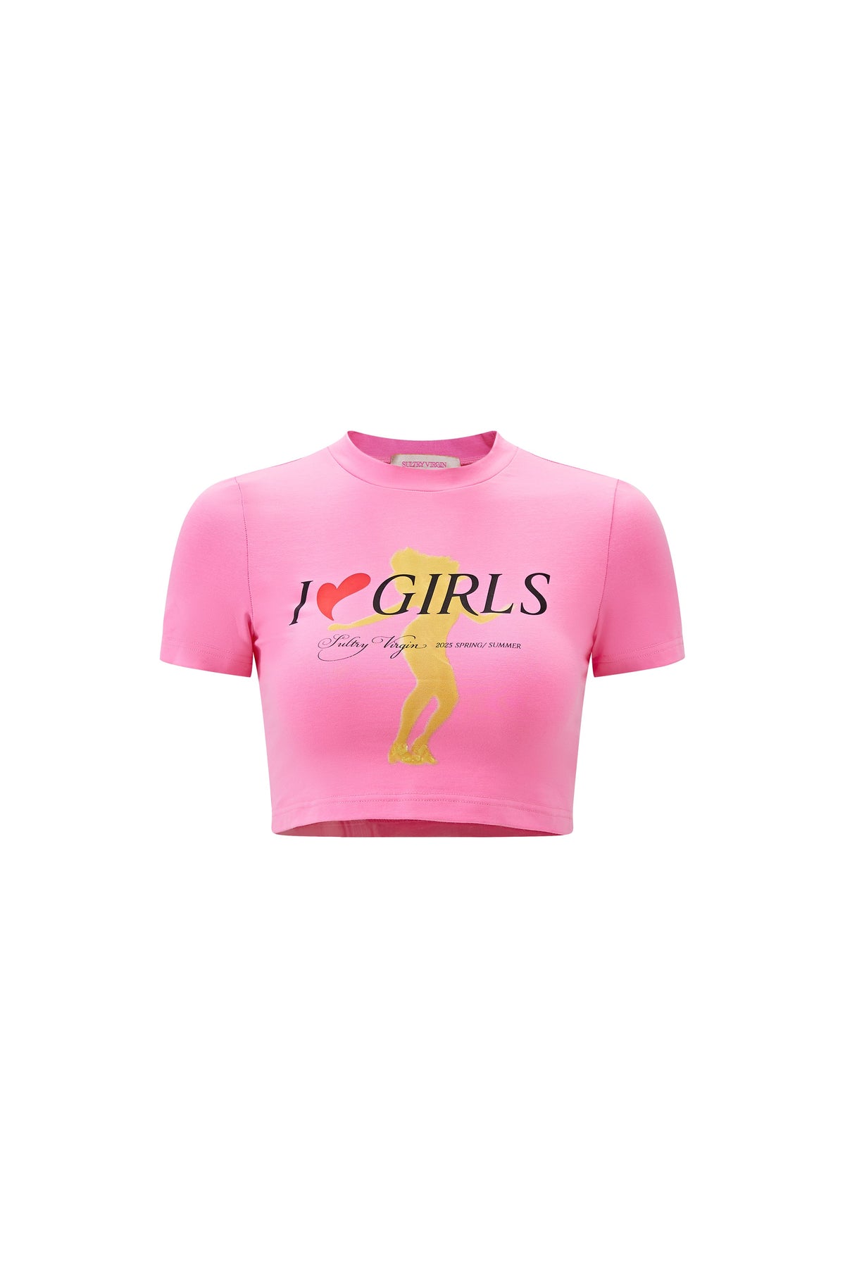 “I LOVE GIRLS" Crop T-Shirt by Sultry Virgin