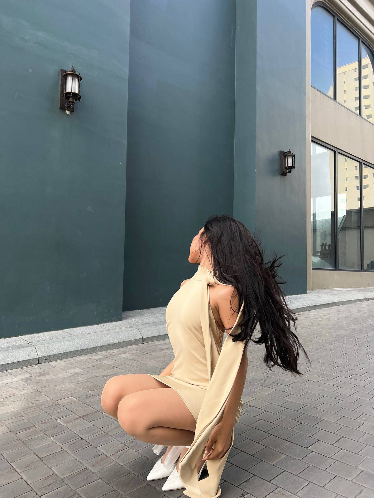 Colette Beige Dress by The Nicolétte House