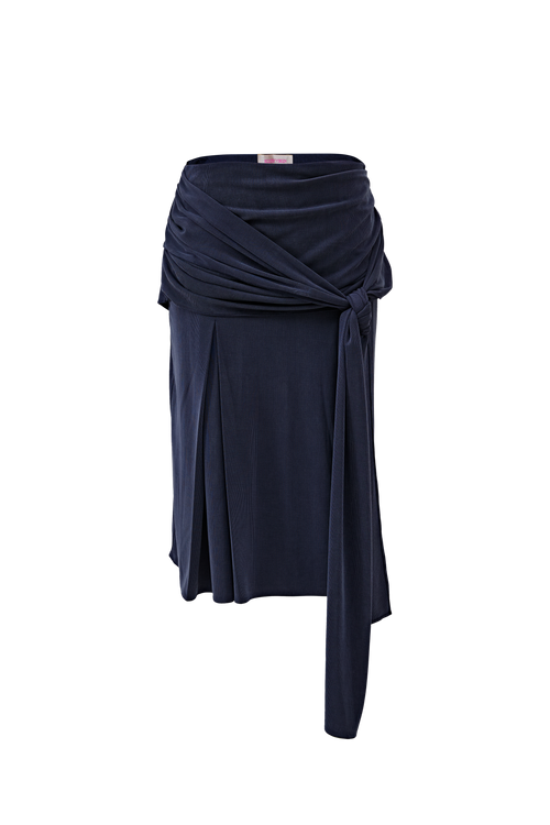 "Knotty"Skirt Navy by Sultry Virgin