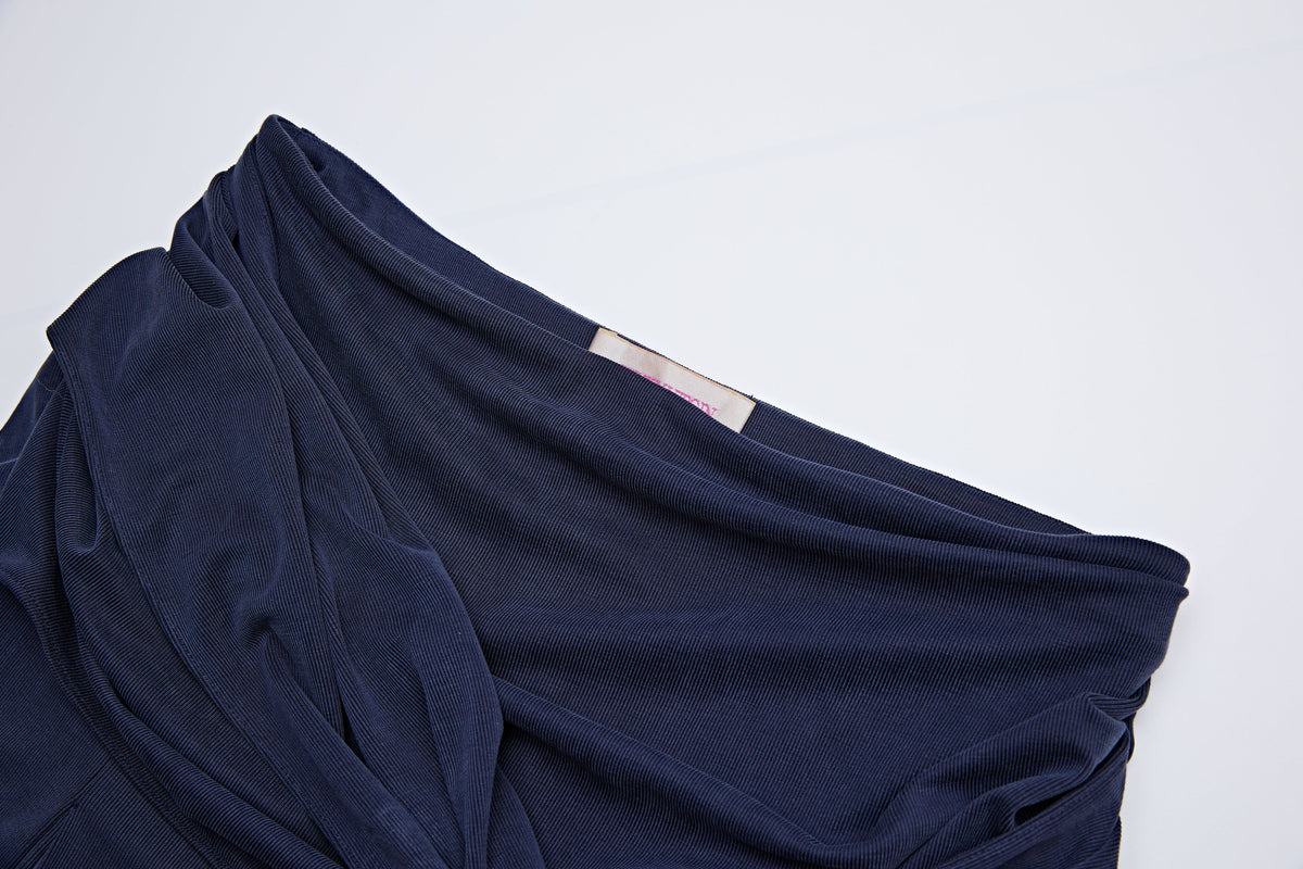 "Knotty"Skirt Navy by Sultry Virgin