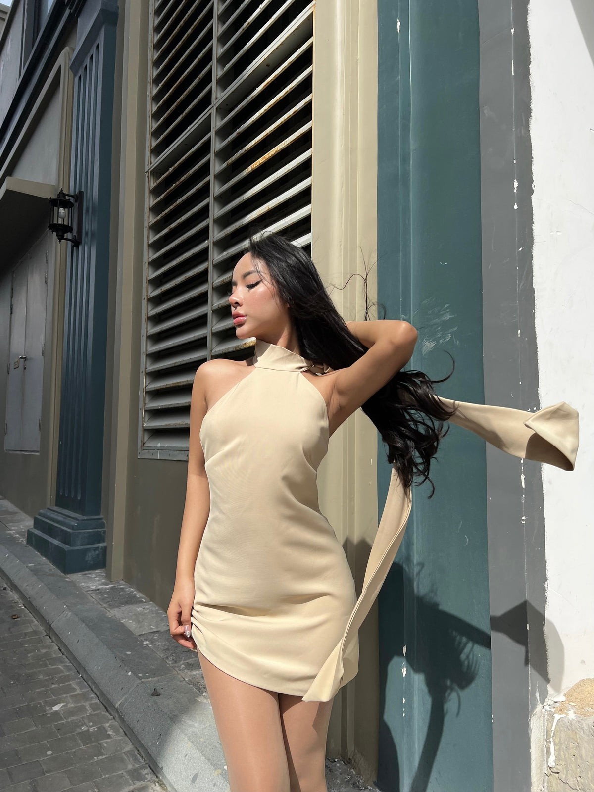 Colette Beige Dress by The Nicolétte House