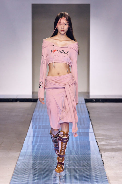 "Knotty"Skirt Pink by Sultry Virgin