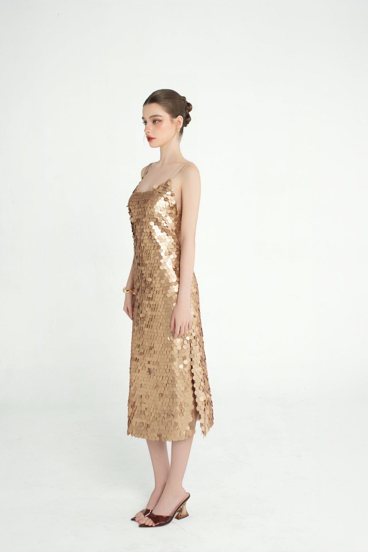 Champagne Glow Dress by Emchic