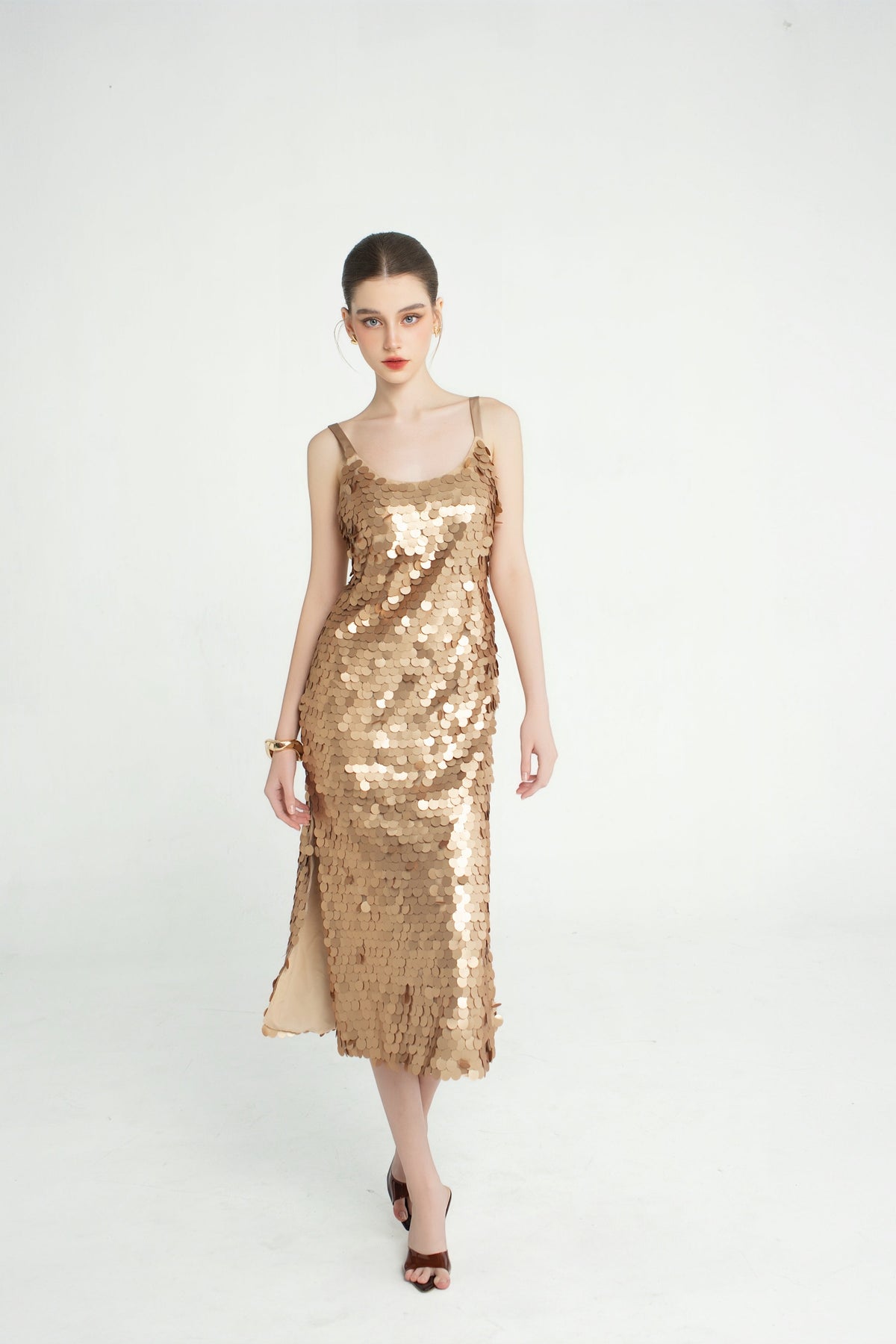 Champagne Glow Dress by Emchic