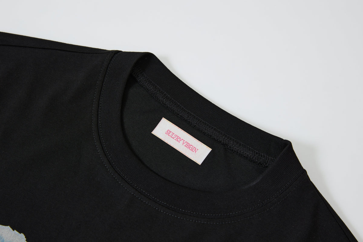 "Broken Pattern" Tee Black by Sultry Virgin