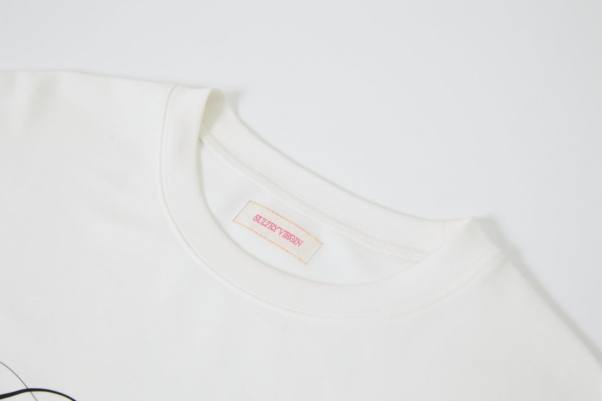 "SV Alphabet- Solid Vanilla" Tee by Sultry Virgin
