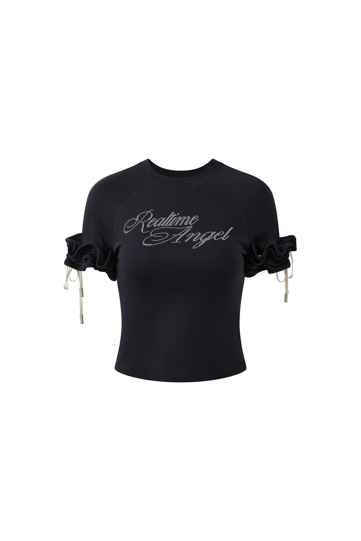 "Realtime Angel"  Cuff Tee Navy by Sultry Virgin