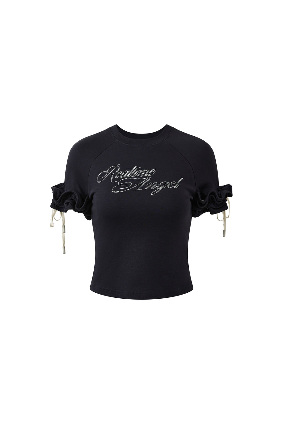 "Realtime Angel"  Cuff Tee Navy