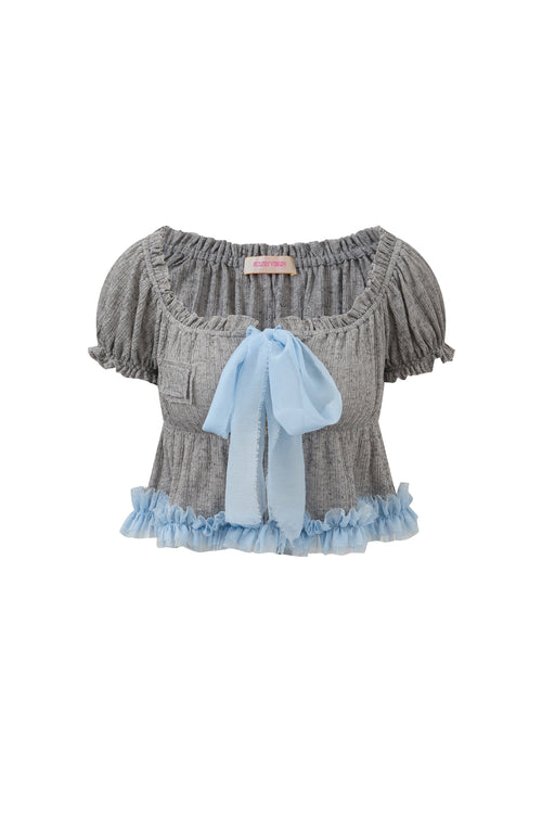 "Lenina" Top Gray by Sultry Virgin