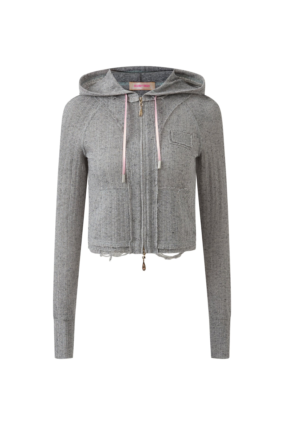 "Lenina" Zip Hoodie Gray by Sultry Virgin