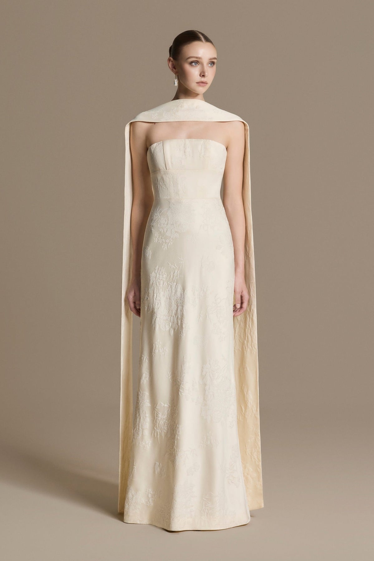 Fluid Brocade Dress by HUONG Boutique