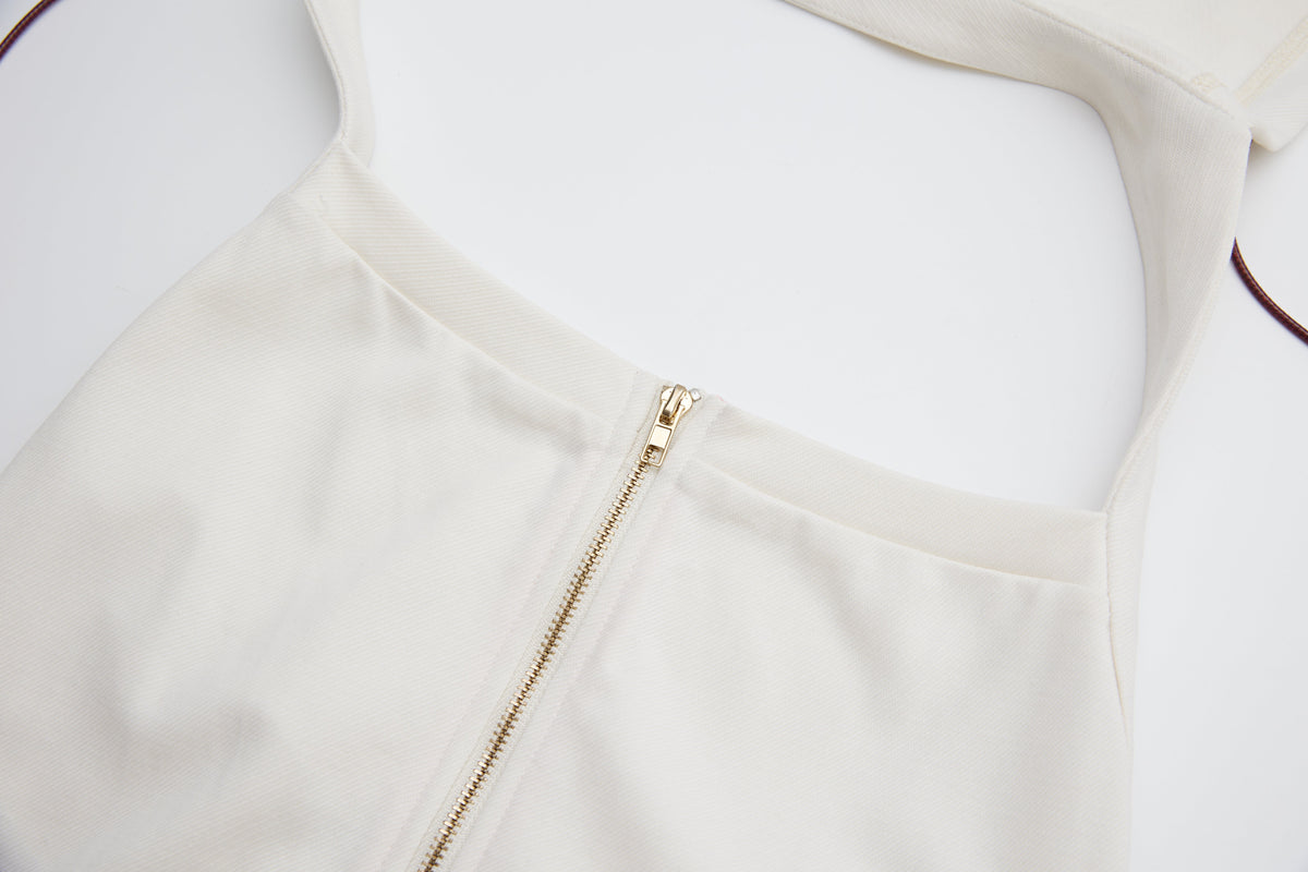 “Puff”Hoodie Top White by Sultry Virgin