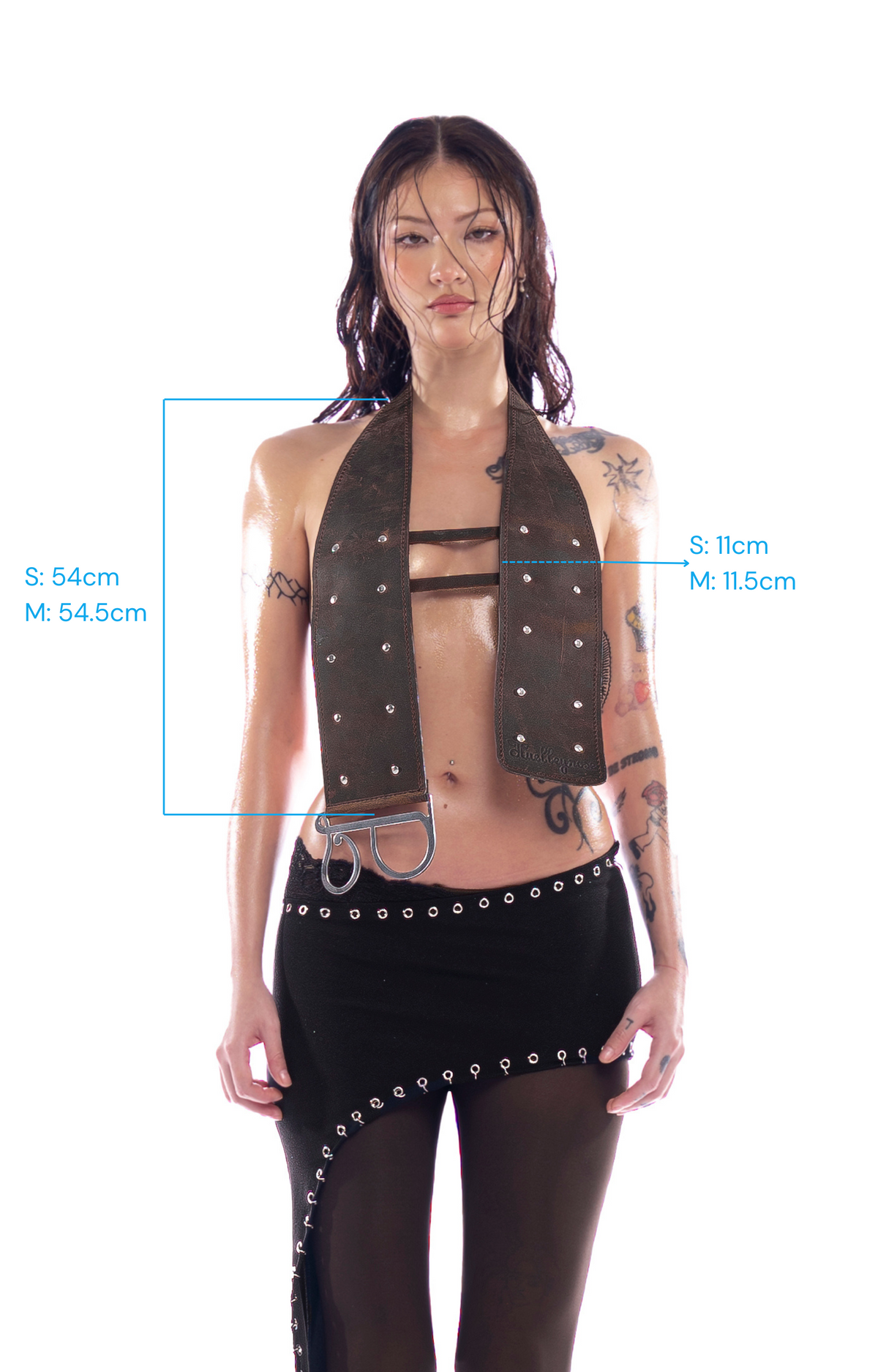 LIV LEATHER TOP by Huelleyrose