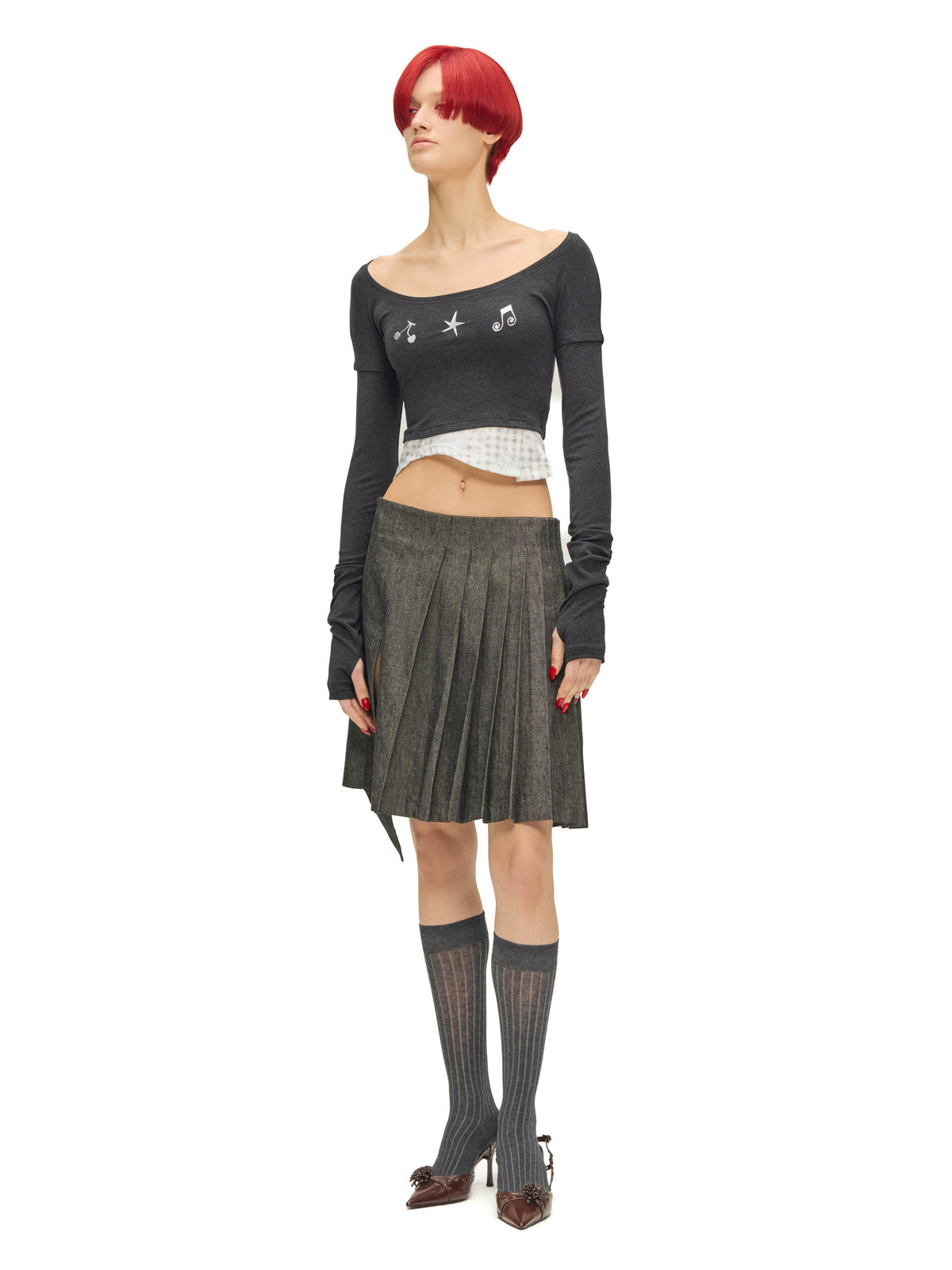 “Chef” Pleated Skirt by Sultry Virgin