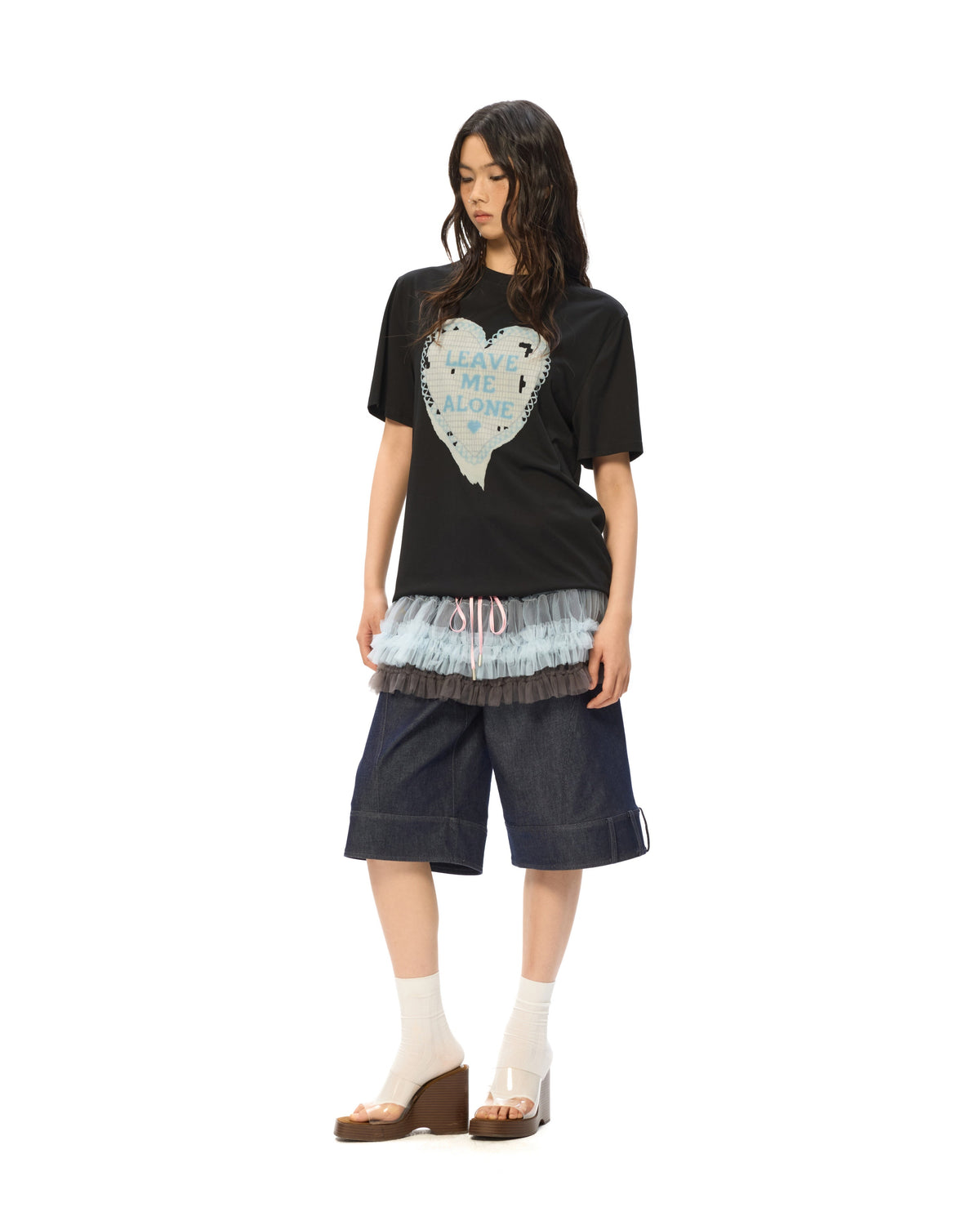 "Broken Pattern" Tee Black by Sultry Virgin