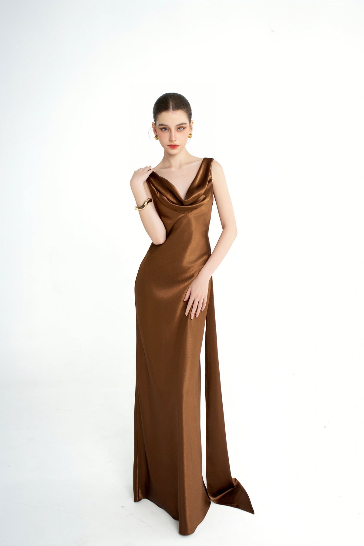 Vivienne Dress - Brown by Emchic