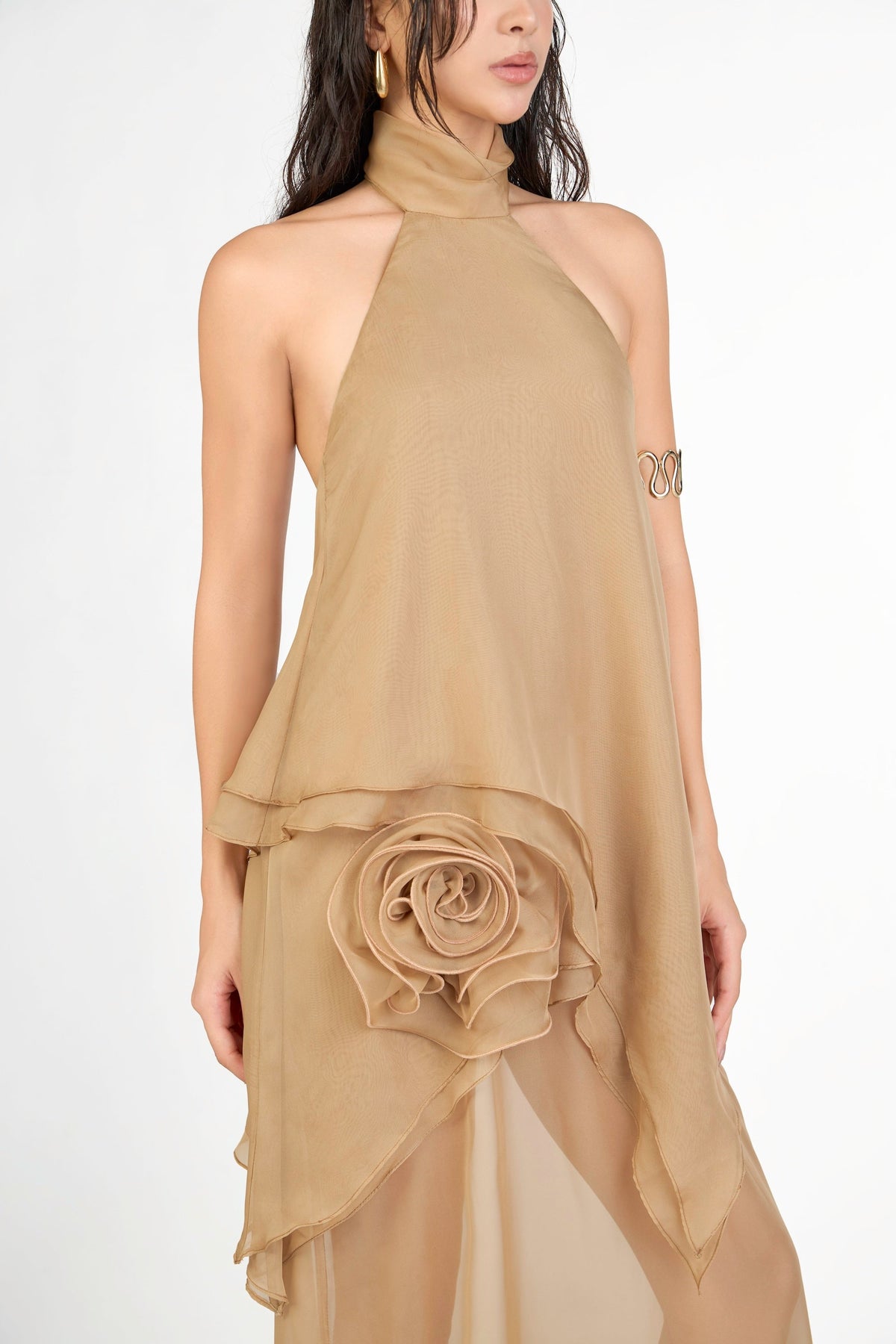 Holi Sunset Dress - Beige by Emchic