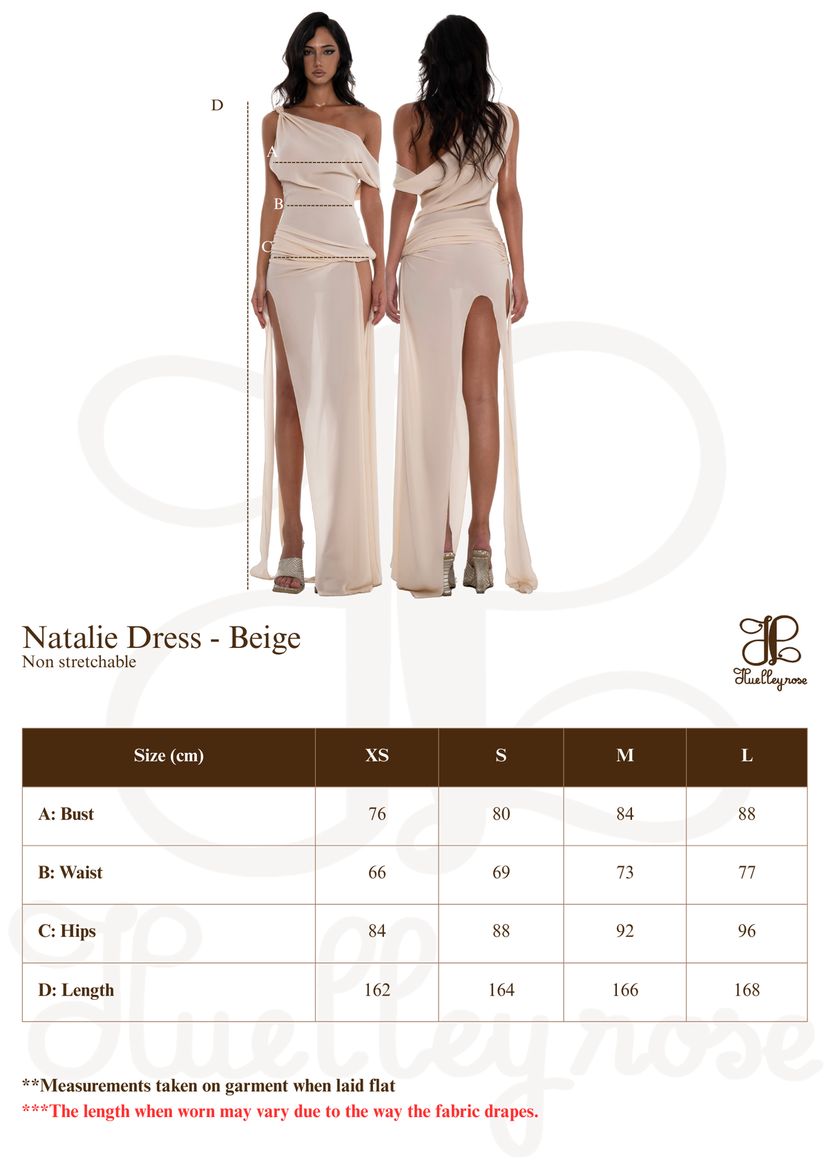 Natalie Dress - Beige by Huelleyrose