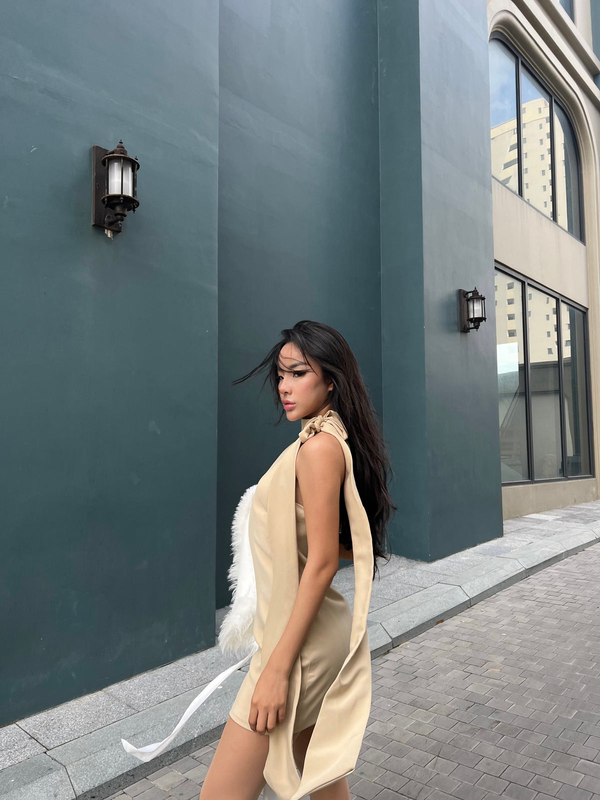 Colette Beige Dress by The Nicolétte House