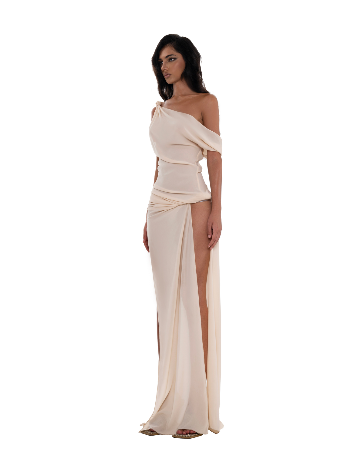 Natalie Dress - Beige by Huelleyrose