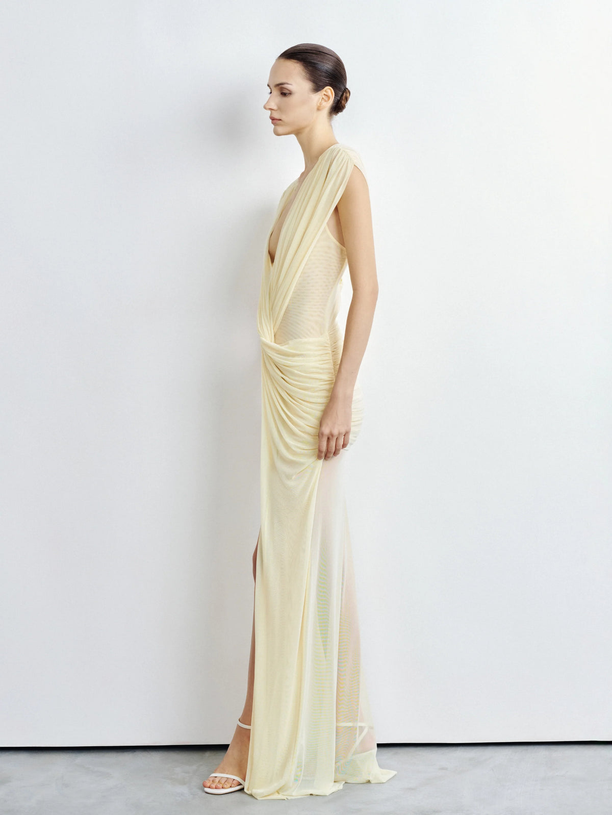 Draped Twist-Front Gown by COCOSIN