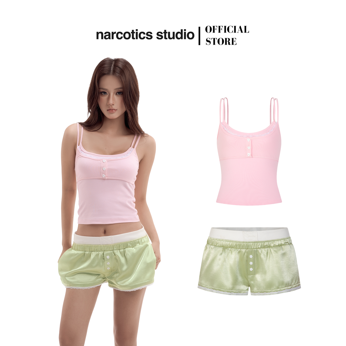 Kelly Top & Mint Shorts by Narcotics
