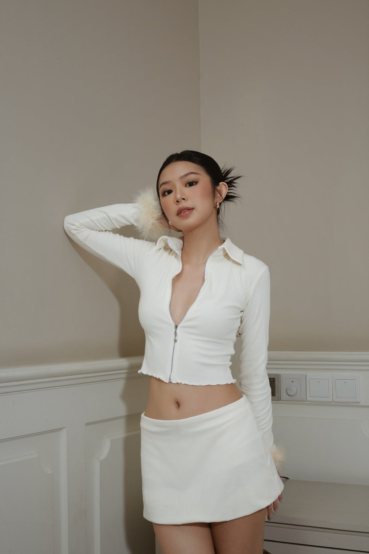 Eleanor Crèam Skirt by The Nicolétte House