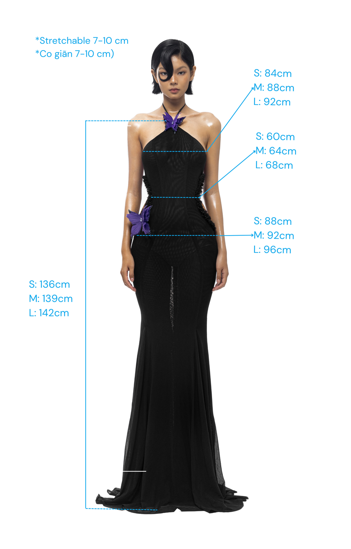 Darya Dress - Black by Huelleyrose