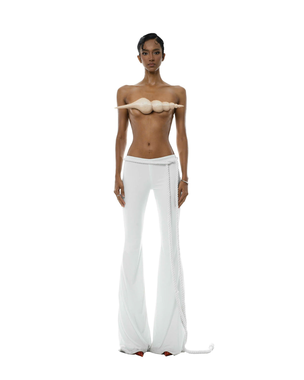 Poco Flare Pants - White by Huelleyrose