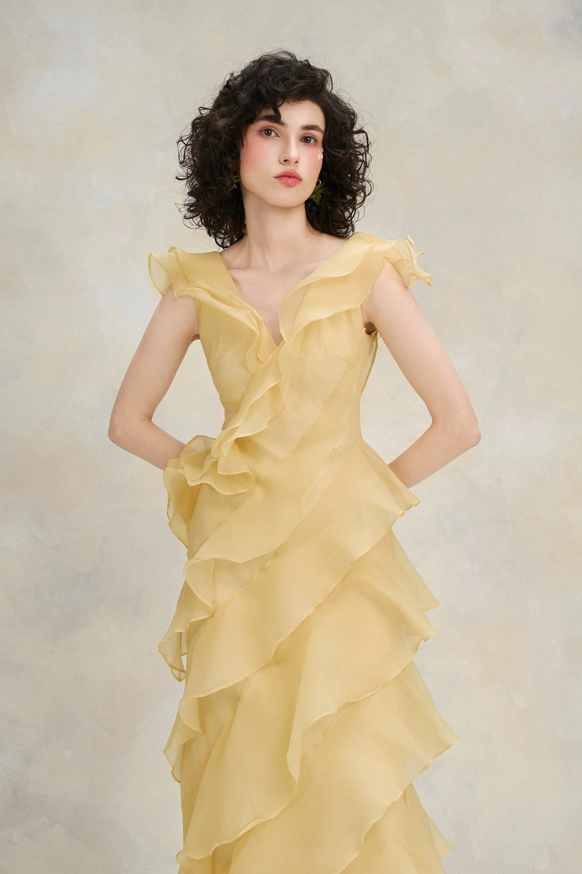 Cloud 9 Dress - Yellow by Emchic