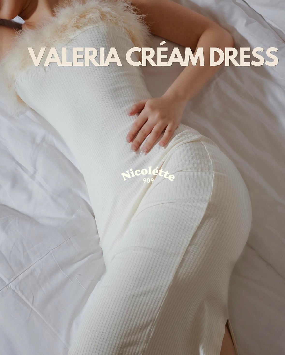 Valeria Cream Dress by The Nicolétte House
