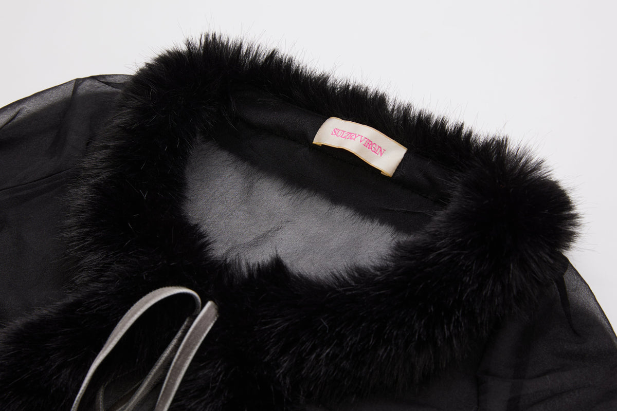 "Sugar Mommy" Cardigan Black by Sultry Virgin