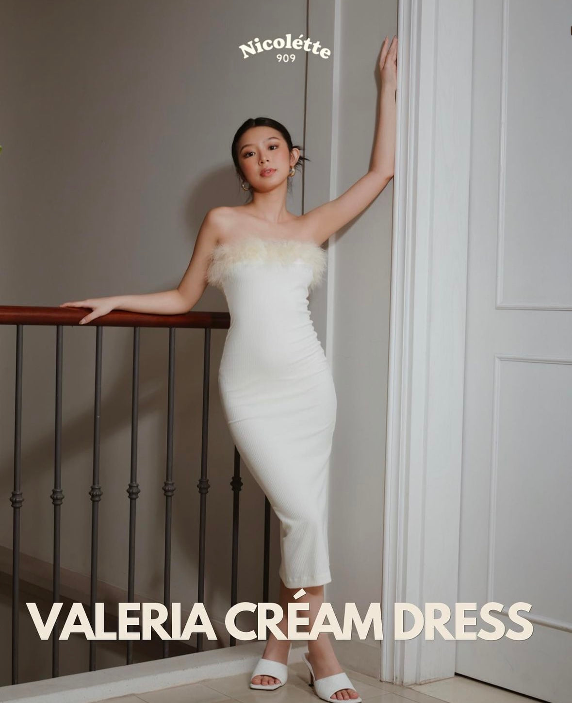 Valeria Cream Dress by The Nicolétte House